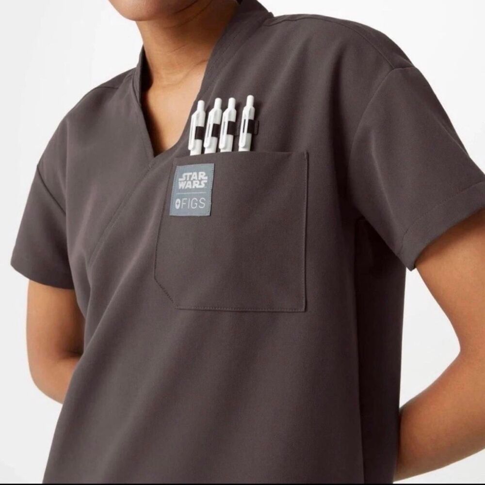Figs x Star Wars Women's Ahsoka Grey and Brown Top